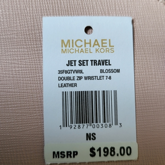 Micheal Kors Jet Set Travel Double Zip Wristlet - Picture 6 of 6